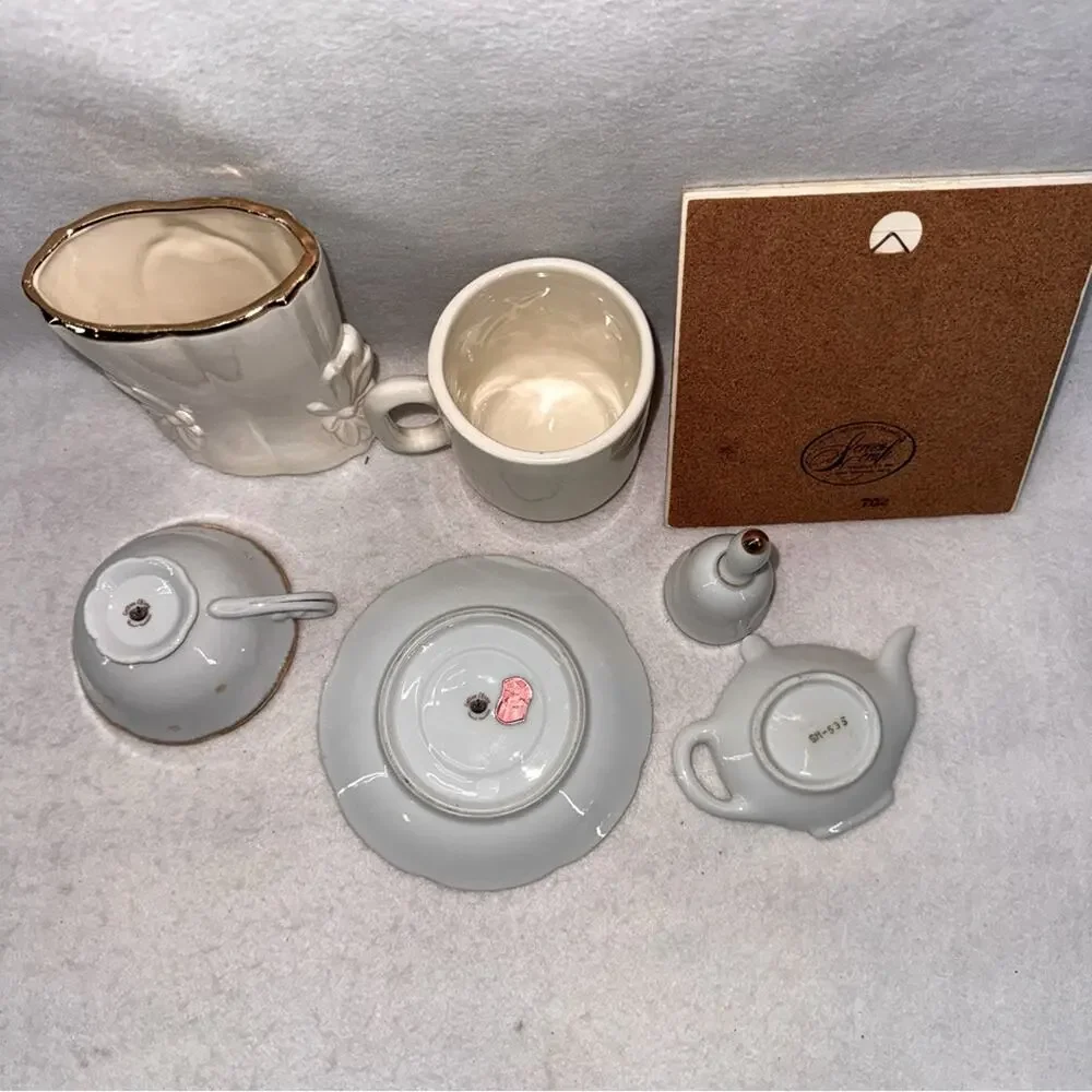 Vintage Lot 7 Ceramic Items (OES) Order of the Eastern Star Masonic Freemasonry